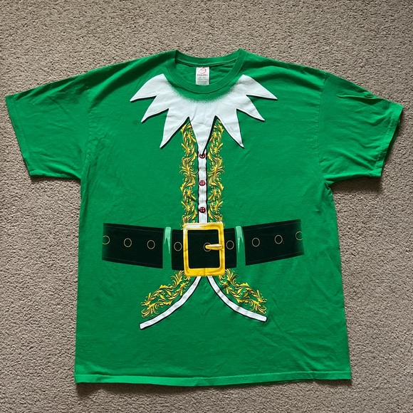 DEC. 25th Santa's Helper Elf Christmas Holiday Humor T-shirt Green 2XL Unisex - Picture 5 of 8